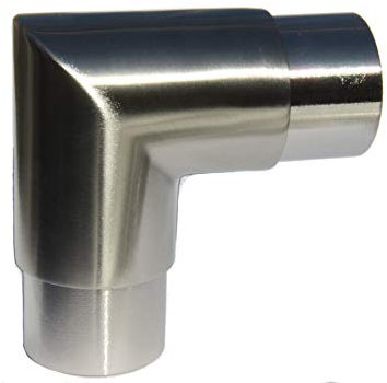 UHRIG 90 Grad Rohrverbinder für Rohr 42,4x2, Edelstahl Eckverbinder für Handlauf, Geländer usw.