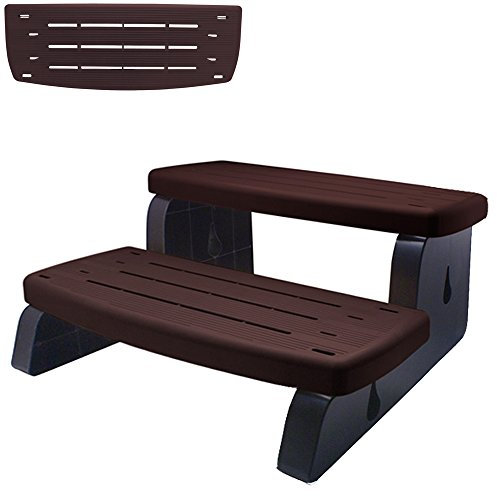 Waterway Whirlpool Pool Zubehör Outdoor 2-Stufen Treppe Doppelstufe Einstiegstreppe Kunststoff bis 360 kg belastbar Cinnamon