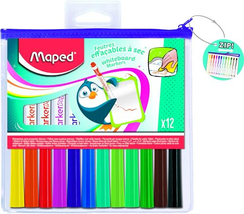 Maped 741817 Whiteboard-Marker Marker'Peps,12er Reiáverschluátasche