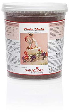 Saracino Modellierpaste Modellierfondant - Braun 1 kg Eimer