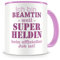 Samunshi® Ich bin Beamtin Tasse Beruf Geschenk Kaffeetasse Teetasse Kaffeepott Kaffeebecher Becher rosa