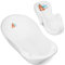 Baby Badewanne mit Baby badewannensitz 2 Set - TÜV Rheinland zertifiziert! - Babybadewanne Neugeborene ab 0 bis 24 Monate mit Stöpsel + Baby badewannensitz mit Anti Rutsch Beschichtung!