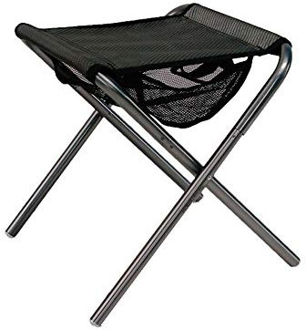 WANGLXFC Tragbar Tragbarer Klappstuhl, Outdoor Falten bis leicht Camp Hocker aus Aluminium Sitz für Camping, Angeln, Picknick, Reisen und Wandern Unisex, Black