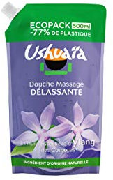 Ushuaïa Gel Douche Ecopack Massage Délassant à l'Huile Essentielle d'Ylang des Comores 1 Unité - 500 ml