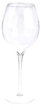 innaGLAS Verre à vin XXL Roger, Transparent, 50cm, Ø17cm/Ø23cm - Bougeoir/Verre décoratif