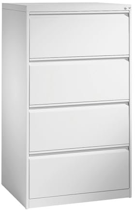 C + P Möbelsysteme C+P | Karteikartenschrank ACURADO | 2-bahnig | 4 Schübe | lichtgrau