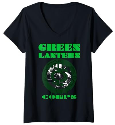 Mujer Graff del Cuerpo de Linternas Verdes de DC Camiseta Cuello V