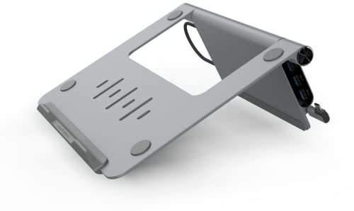CASA HUB Stand mit USB-C 5-in-1 Hub Notebookständer | Aluminum | USB 3.1 Gen.1 | 100W PD