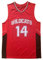 Herren Wildcats High School Jersey, 14 Troy Bolton Basketballtrikot, 8 Chad Danforth Basketballtrikot/Shirt, 14 Bolton Red, M