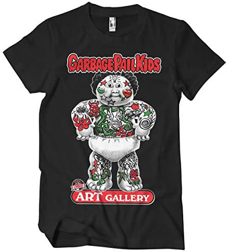 Garbage Pail Kids Licenciado Oficialmente Art Gallery Hombres Camiseta (Negro), x-Large
