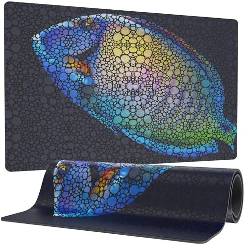 FL!PPER Flipper Aquariummatte mit Tang-Kunstwerk – wasserdicht und gepolstert für Aquarien, Bodenmatte, Schreibtischunterlage und dekoratives Geschenk für Hobbyisten