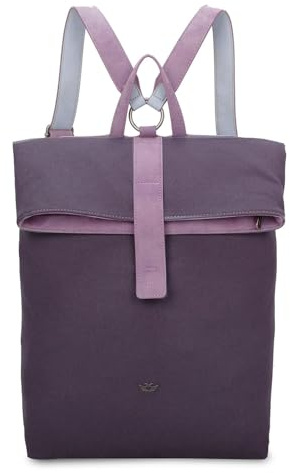 Fritzi Izzy03 Canvas Leo Rucksack Baumwollmix Damen City vegan verstellbare Träger Leoprint 40 x 30,5 x 18 cm – Rosa, Grün