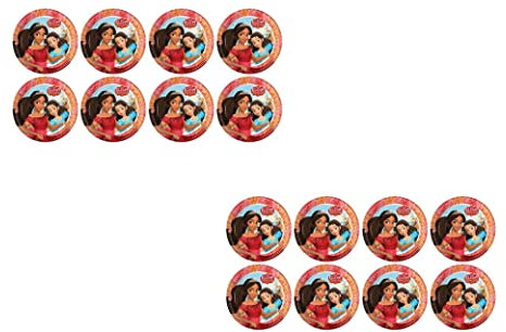 ALMACENESADAN, 4877 Disney Elena Party-Set von Avalor, bestehend aus 16 Papptellern 23 cm, ideal für Partys und Geburtstage.