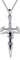 VONALA Dolch Schwert Anhänger Halskette 925 Sterling Silber Messer Kette Punk Gothic Schmuck Geschenk für Frauen Männer Damen