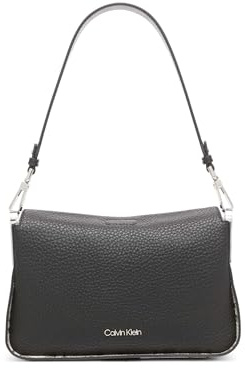 Calvin Klein Fay Umhängetasche, Schwarz/Schlangen-Kombination, Einheitsgröße