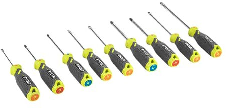 Ryobi RHSDS9PC Magnetic Screwdriver Set (9 Pieces)