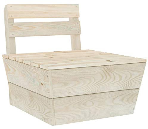 Homgoday Palettensofa Mittelteil Garten Paletten Mittelsofa Sofa-Mittelstück Sofa Modular Sofa Gartensofa Gartenmöbel Palettenmöbel Einzelsofa Balkon Terrasse Imprägniertes Fichtenholz