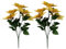 Rikyo 2 künstliche Weihnachtssterne, 48,3 cm, Seidensträucher, Weihnachtsblumen, Ornamente, 7 Stielköpfe, Samt, Weihnachtsstern, Blumen mit Stielblatt für Party, Zuhause, Urlaub, Dekoration (Gold)