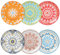 HAPPY KIT Juego de 6 platos de cerámica de 10.5 pulgadas, aptos para microondas, horno y lavavajillas, resistentes a los arañazos, vajilla rústica moderna - Platos de porcelana para servir