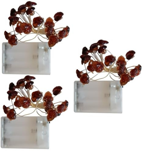 Garneck 3-teilige Lichterkette Batteriebetrieben -eichel-dekoration Für Herbst Und Erntedankfest 30 Perlen Warmes Ambiente Für Heim- Und Partydekorationen