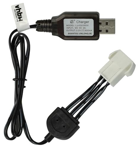 vhbw Chargeur USB Compatible avec GPToys S912, S911 Batterie de modélisme RC avec Connexion SM-6P - 50 cm 9,6 V