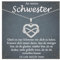 FAOMZQ Schwester Geschenk, An meine Beste Schwester Infinity Halskette, Kette als Geburtstagsgeschenk für Schwester zum Geburtstag Abschluss Einschulung Weihnachten
