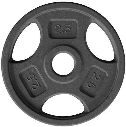 Yes4All 1 Inch Grip Cast Iron Weight Plates for Dumbbells – Standard Weight Plates - 2.5lb - Single