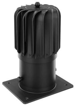 KRONO-PLAST Schornsteinaufsatz FLATLINE ROTO mit Blende fi 150 (Schwarz)