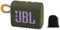 JBL Go 3 - for Portable Use - Speaker with Bluetooth - Built in Battery Waterproof and Dustproof - includes Storage Pouch (Green), JBLGO3-Pouch