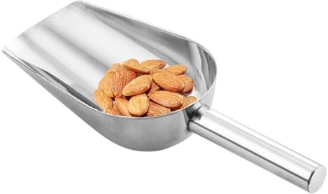 -Schaufel, Edelstahl-Küchenschaufel, Eisschaufel | Mehrzweck-Bar-Eismehl-Utility-Schaufel, Metall-Eisschaufel Für Süßigkeiten, Eiswürfel, Mehl, Zucker, Kaffeebohnen, Mehl, Popcorn, Silber