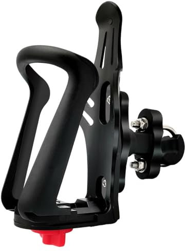 Bike Water Bottle Cage, Lightweight and Strong Bottle Holder, Perfect for Road, Mountain, and Kids Bikes - Gloss Black Design