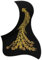 Schlagbrett Für Akustikgitarre Pickguard-Sticker Coole Muster In Schwarz Und Gold Und Schwarz Und Silber(Gold B)