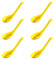 Rice Spoons - Ramen Noodle Soup Ladle & Serving Spoons (6, Yellow) - Asian Plain Style