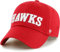 47 Atlanta Hawks Red Script Clean Up Adjustable Cap - NBA Relaxed Fit Dad Hat