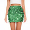 Jupe à paillettes pour femme - Sexy - Mini jupe à paillettes - Taille élastique - Jupe à paillettes - Pour la nuit, le carnaval, le Nouvel An, I vert clair, L