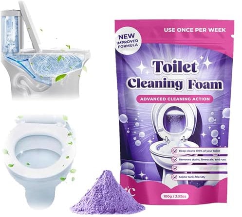 FizzClean WC-Reiniger: Fizz Clean WC-Reinigungsschaum, Fizzclean Toilet Cleaner, Tiefenreinigungs-Schaum für Toiletten & Sanitär – 20-Minuten-Schnellwirkung, Kalk- & Geruchsentferner (100g)