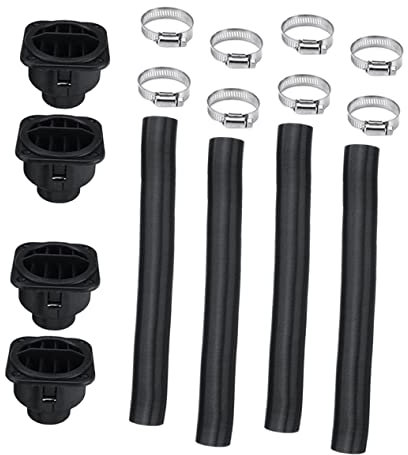 JUMPLAWN 1Satz Heizungskanal Rohr Kit mit Flexiblen Luftauslass Drehköpfen und Klammern Kompatibel mit Standheizungen für Auto Lkw und Schiffe Installieren
