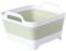 Collapsible Dishpan with Draining Plug, Foldable Washing Basin, Portable Dish Washing Tub, Collapsible Square Tub with Drain for Sink (green)