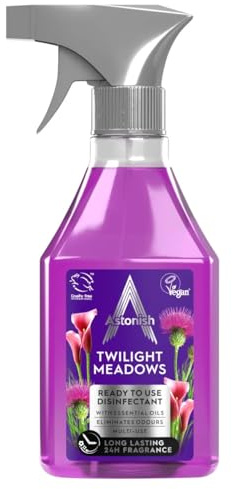 Astonish Disinfectant Spray, Ready to Use, Virus and Germ Killing, Twilight Meadows, 3 X 550ml