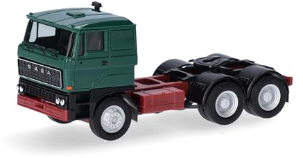 Herpa LKW Modell RABA Zugmaschine 3achs (6x4), moosgrün, Miniatur im Maßstab 1:87, Sammlerstück, Made in Germany, Kunststoff