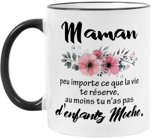Fatbaby Tasse à café humoristique pour maman de la part de sa fille et de son fils, cadeau hilarant pour anniversaire, fête des mères, Thanksgiving, Noël pour maman, tasse à thé de 11oz