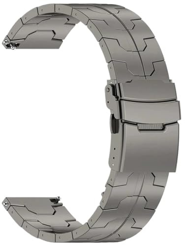 MUXUMAO Schnellverschluss-Uhrenarmband aus Edelstahl, 20 mm 22 mm Herren-Faltschließe, universell, Ersatzarmband