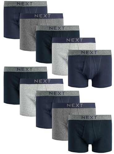 NEXT Herren Unterhosen aus Reiner Baumwolle 10er-Pack