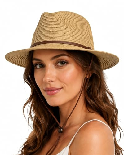 Zylioo XL/XXL Sonnenhut Strohhut Großen Kopf Hut Herren Damen Panamahut | Sommerhut Sonnenshutz UV Schutz Strandhut für Urlaub Alltag Reisen Garten