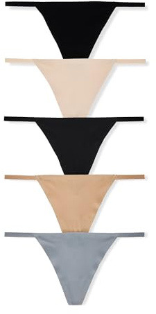 Victoria's Secret PINK Women's V-String Underwear, Panties for Women, Spring Basic Pack, (M)