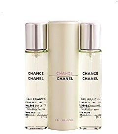 Chance Eau Fraiche by Chanel Twist and Spray Refillable Eau de Toilette Purse Spray 20ml & 2 x 20ml Refills