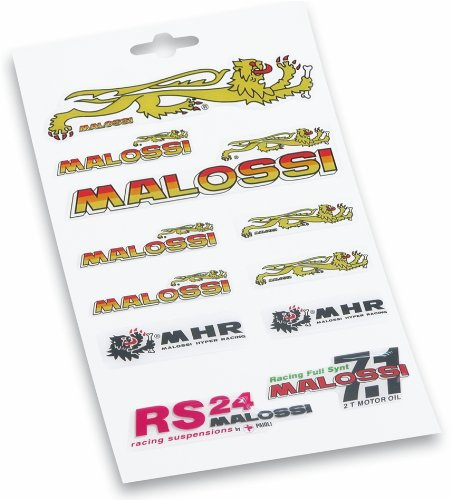 MALOSSI Set di adesivi con logo 3D Plast, 11 pezzi, lunghezza 24 mm, larghezza 14 mm