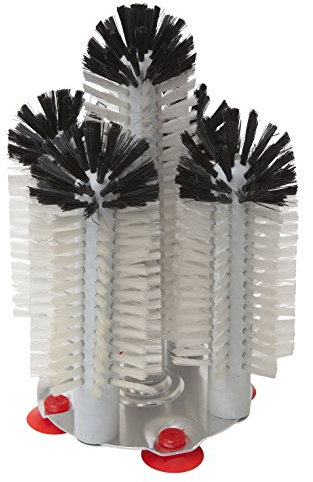 Beaumont 5 Bristle Brush Glass Washer Cleaner with Suction Cup CZ460