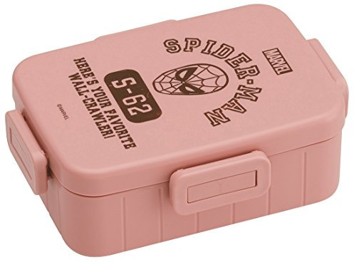 Lonchera con licencia oficial Spiderman, caja bento con nota: Spiderman: Here's Your Favorite Wall Crawler, rosa