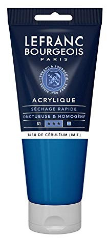Lefranc Bourgeois Fine Acrylic Colore Acrilico, Blu (Cerulean Blue Hue), 200 ml